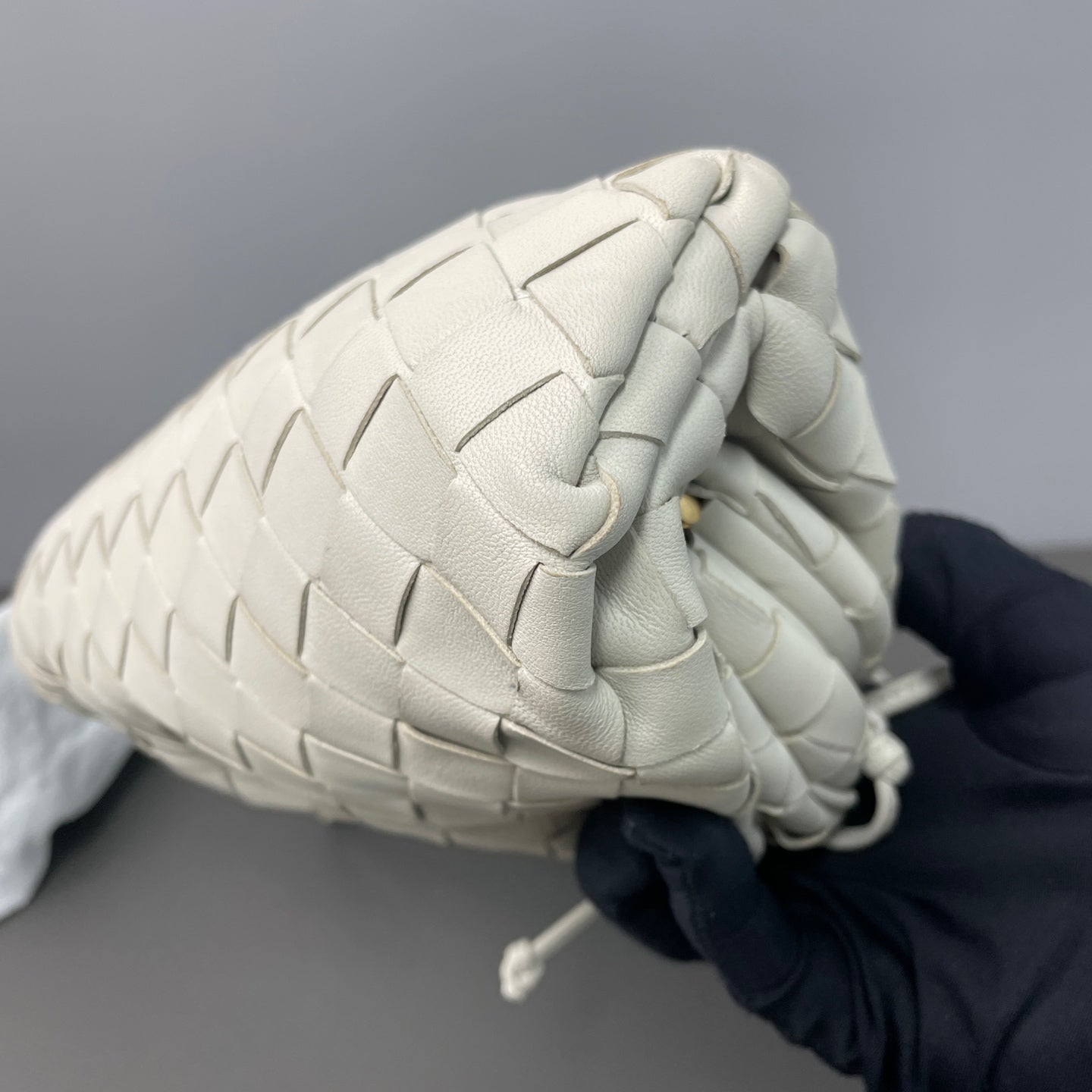 Bottega Veneta White Clutch