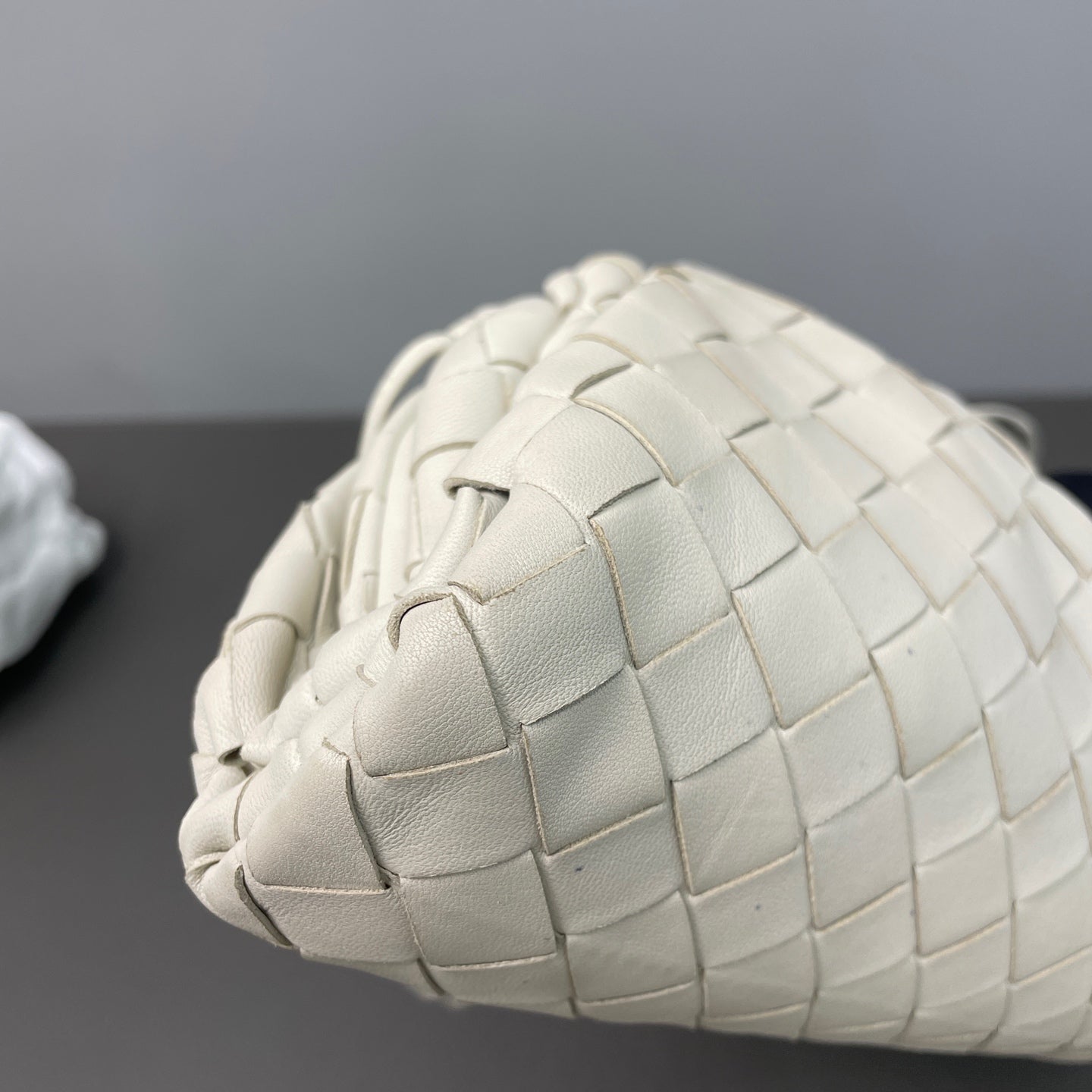 Bottega Veneta White Clutch