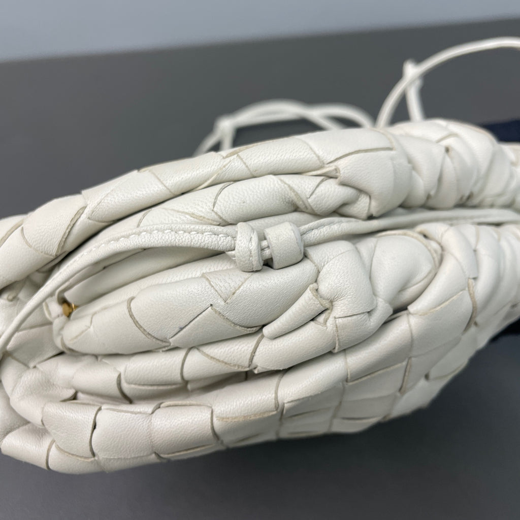 Bottega Veneta White Clutch