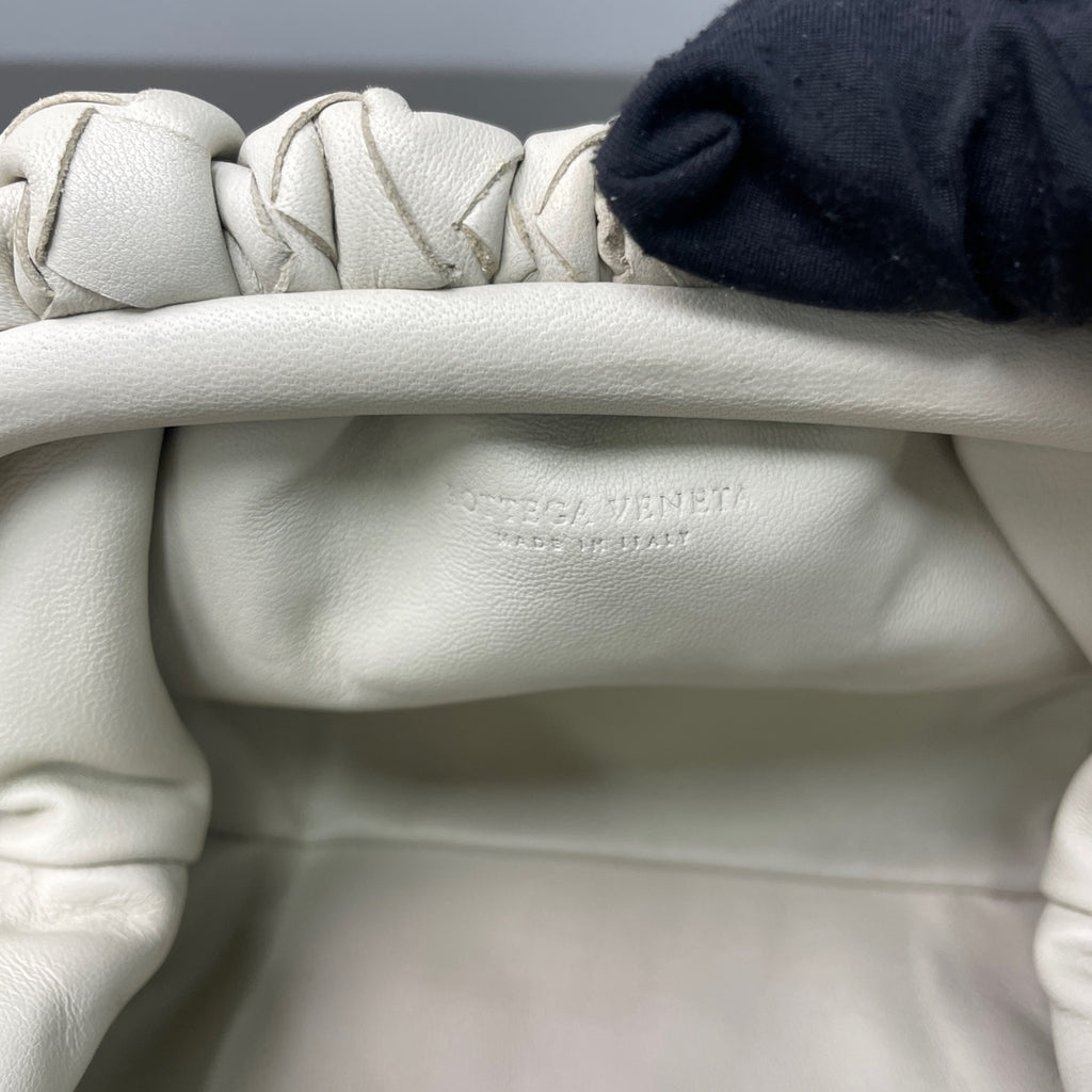 Bottega Veneta White Clutch