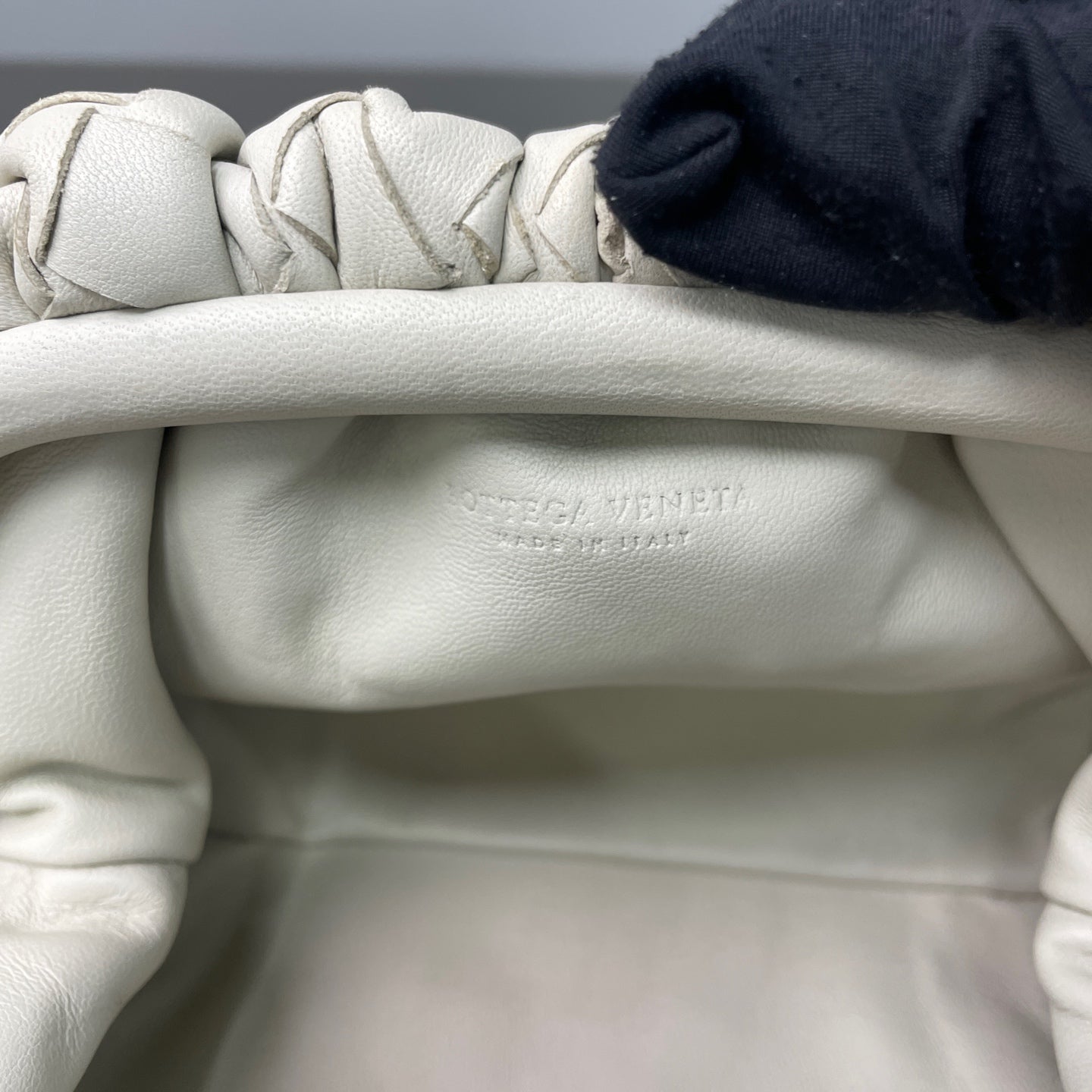 Bottega Veneta White Clutch