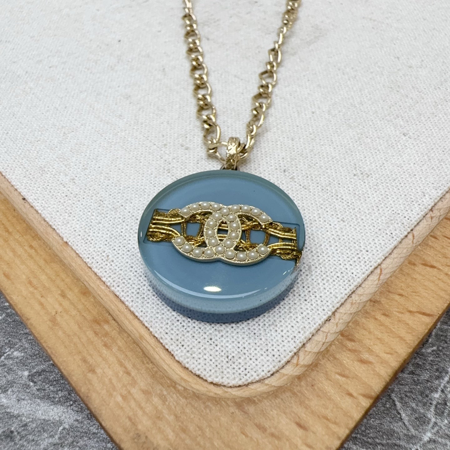Chanel Blue Necklace