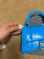 Balenciaga HOURGLASS Blue Crossbody 5928331LR6Y4624