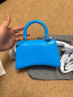 Balenciaga HOURGLASS Blue Crossbody 5928331LR6Y4624