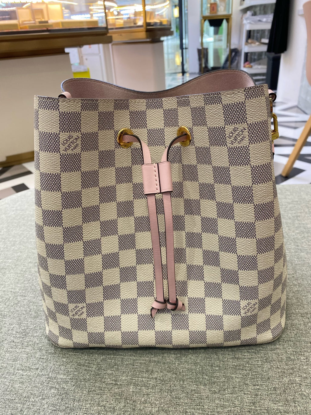 Louis Vuitton White Bucket & Drawstring Bag
