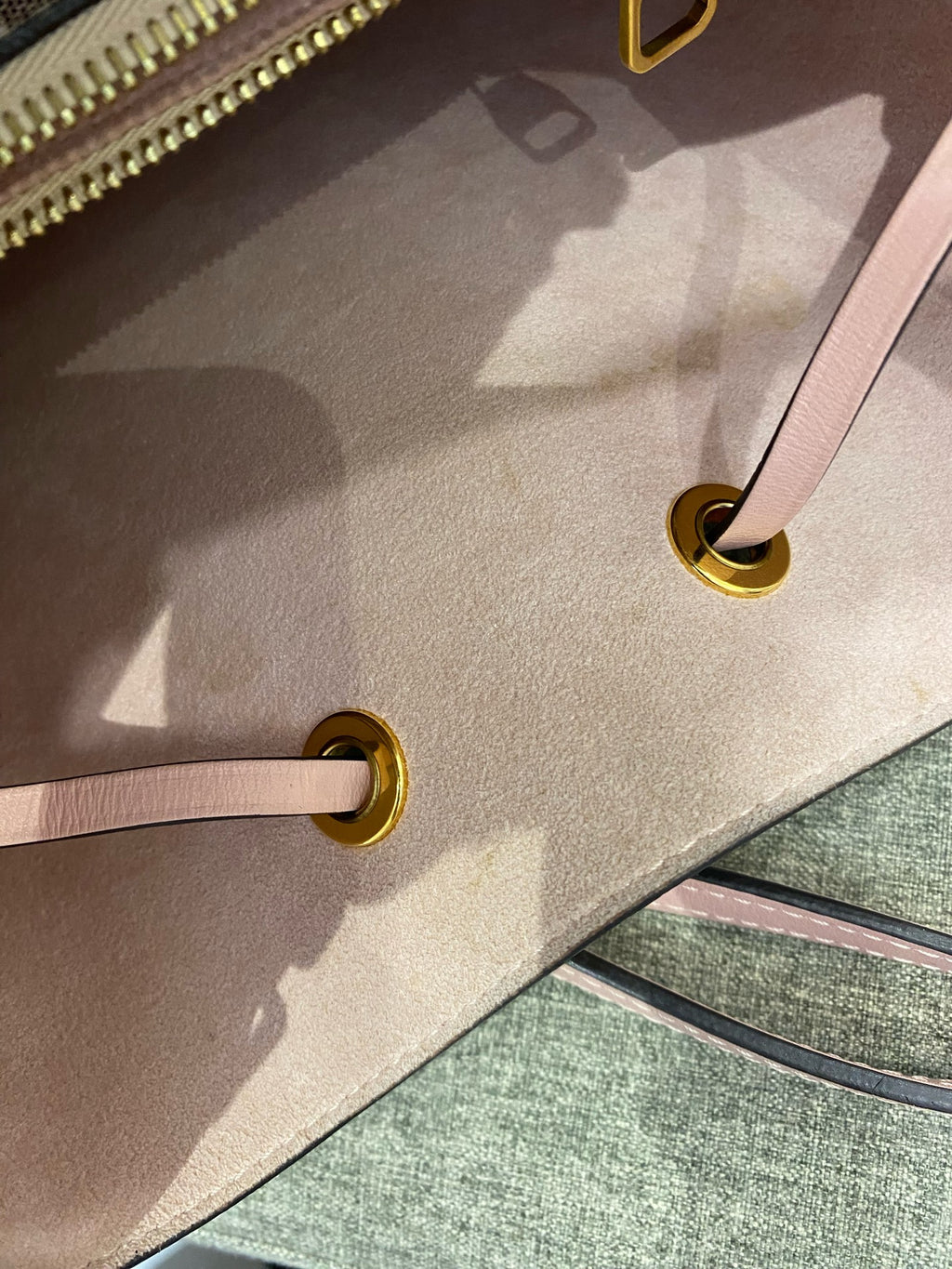 Louis Vuitton White Bucket & Drawstring Bag