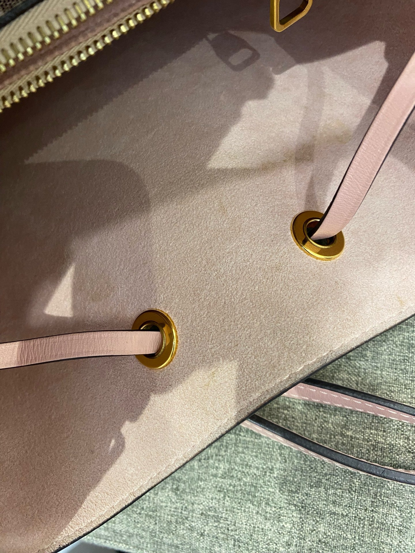 Louis Vuitton White Bucket & Drawstring Bag