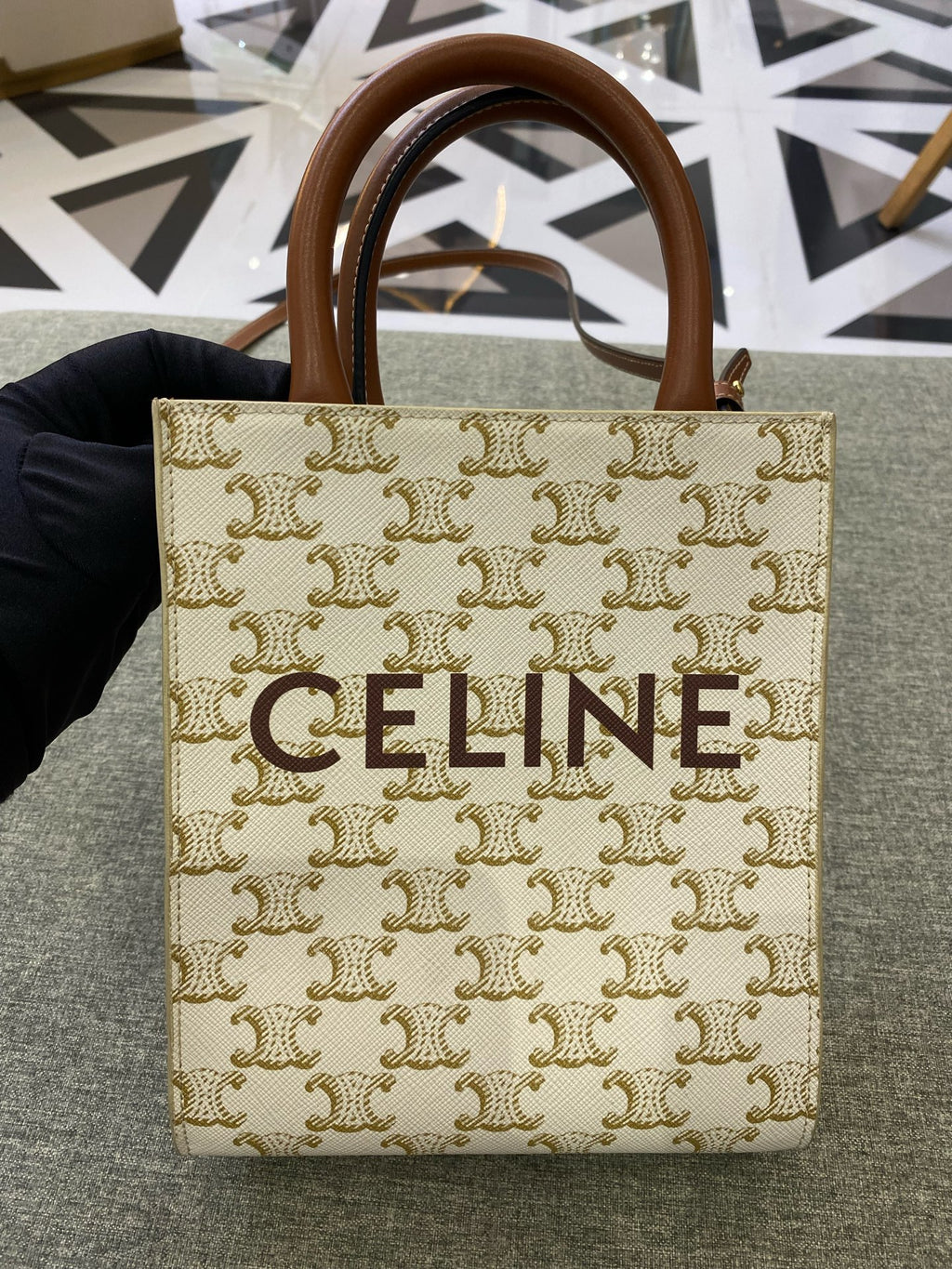 Celine White Tote
