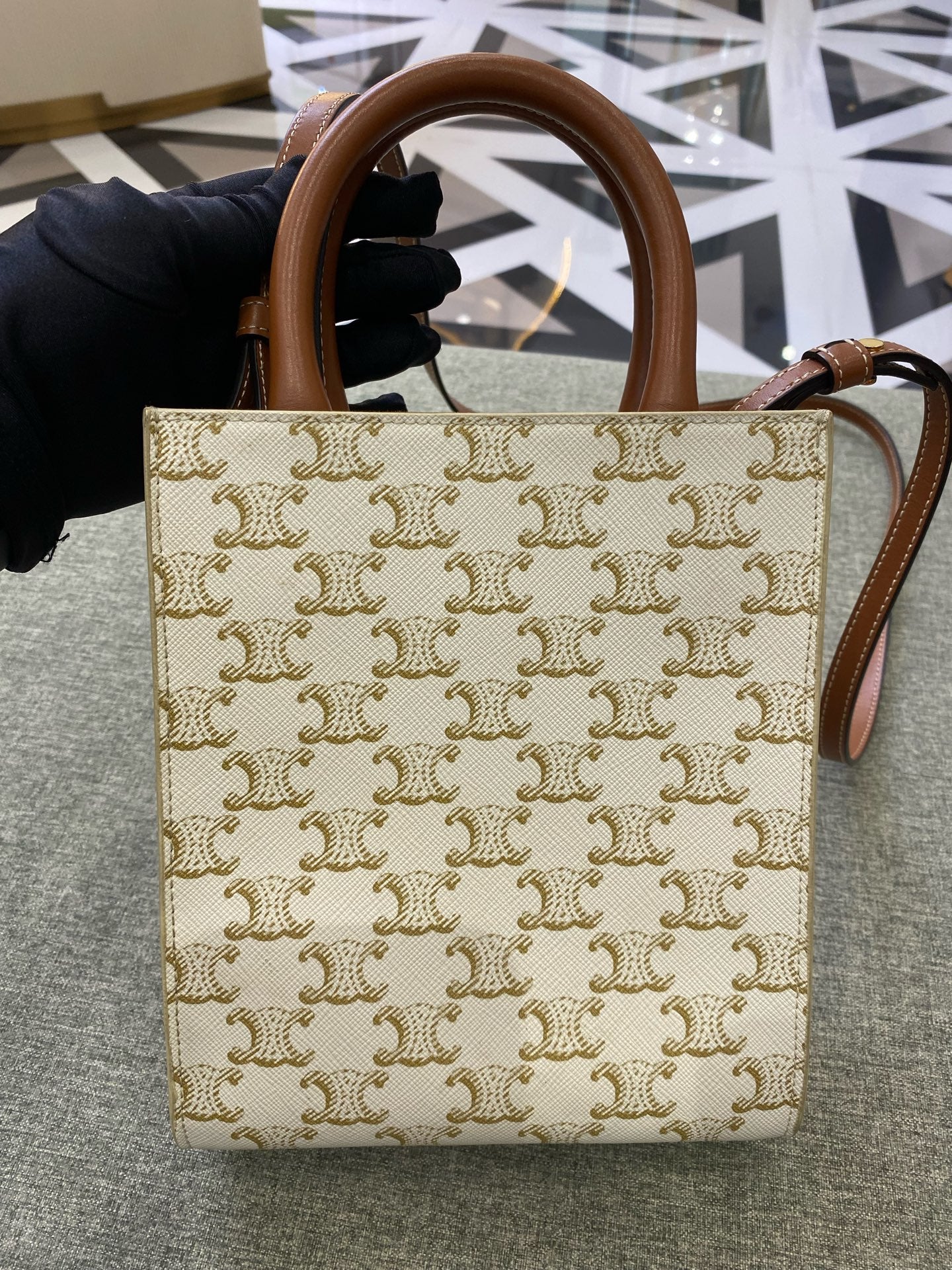 Celine White Tote
