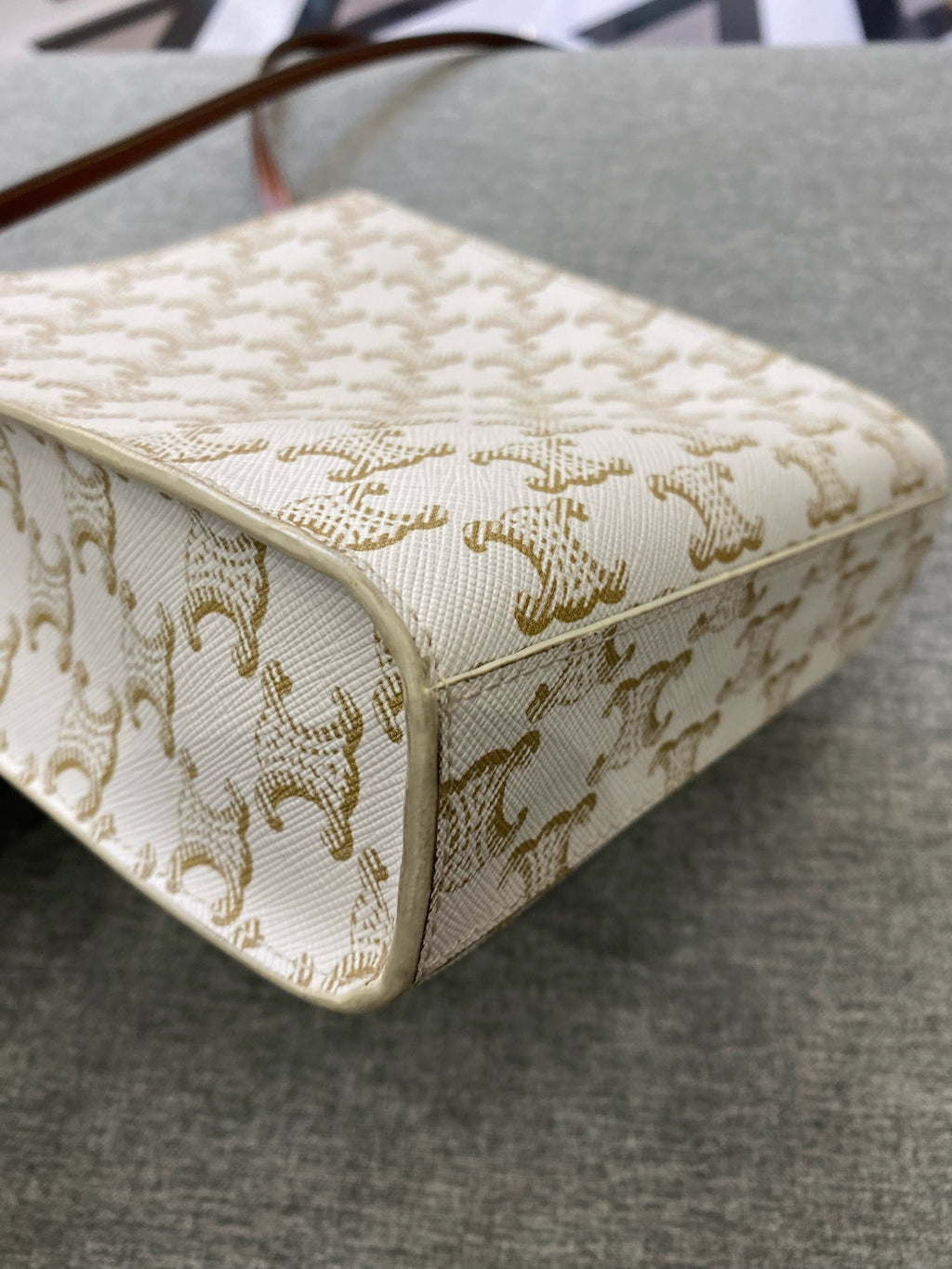 Celine White Tote