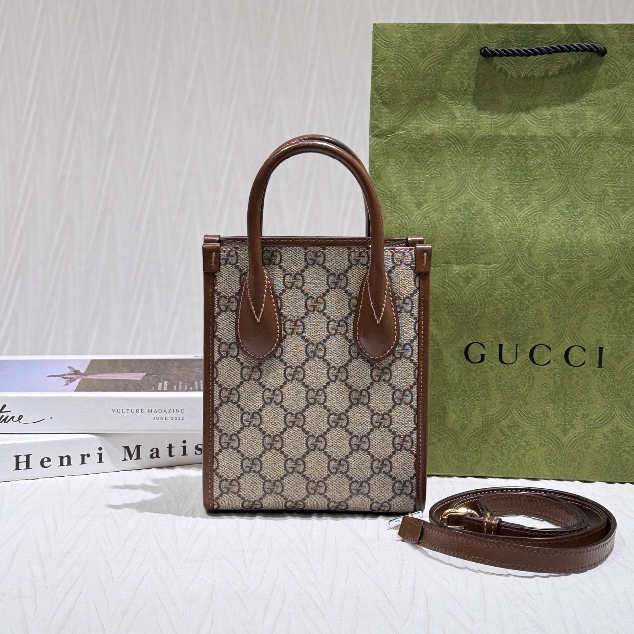 Gucci GG Retro Collection Tote 16 cm (width) x 20 cm (height) x 7 cm (depth) 671623 92TCG 8563