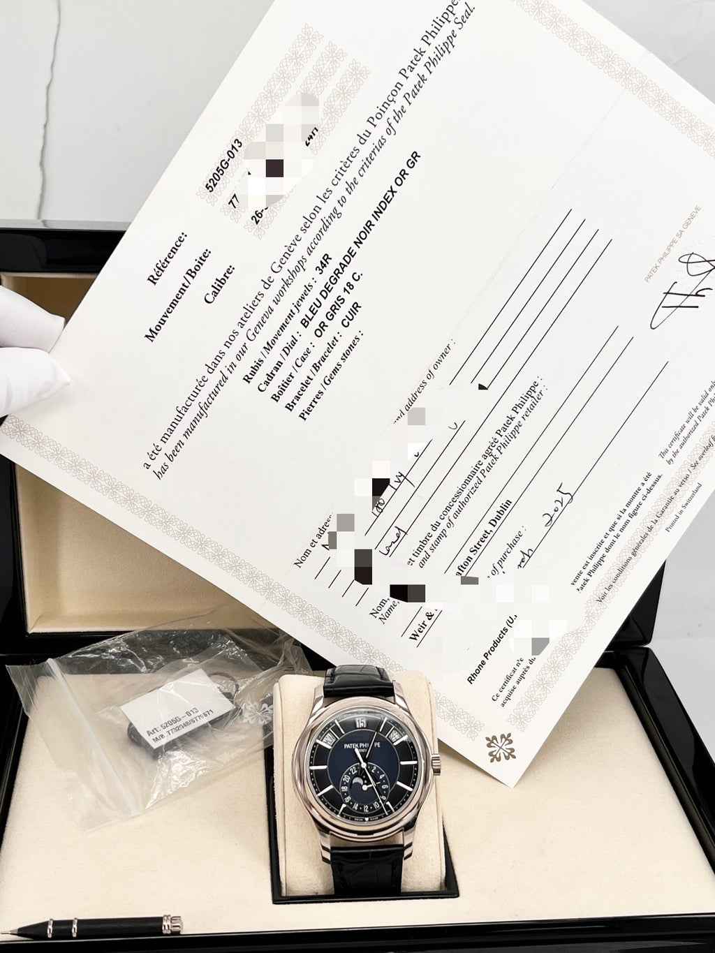Patek Philippe Blue Automatic (self-winding) watch