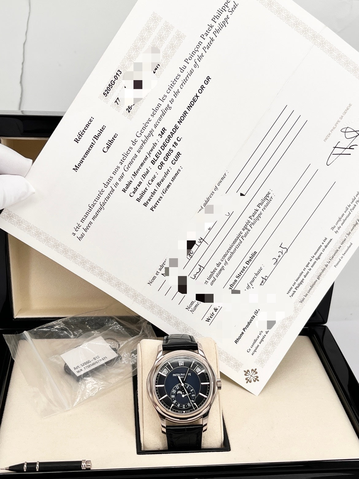 Patek Philippe Blue Automatic (self-winding) watch