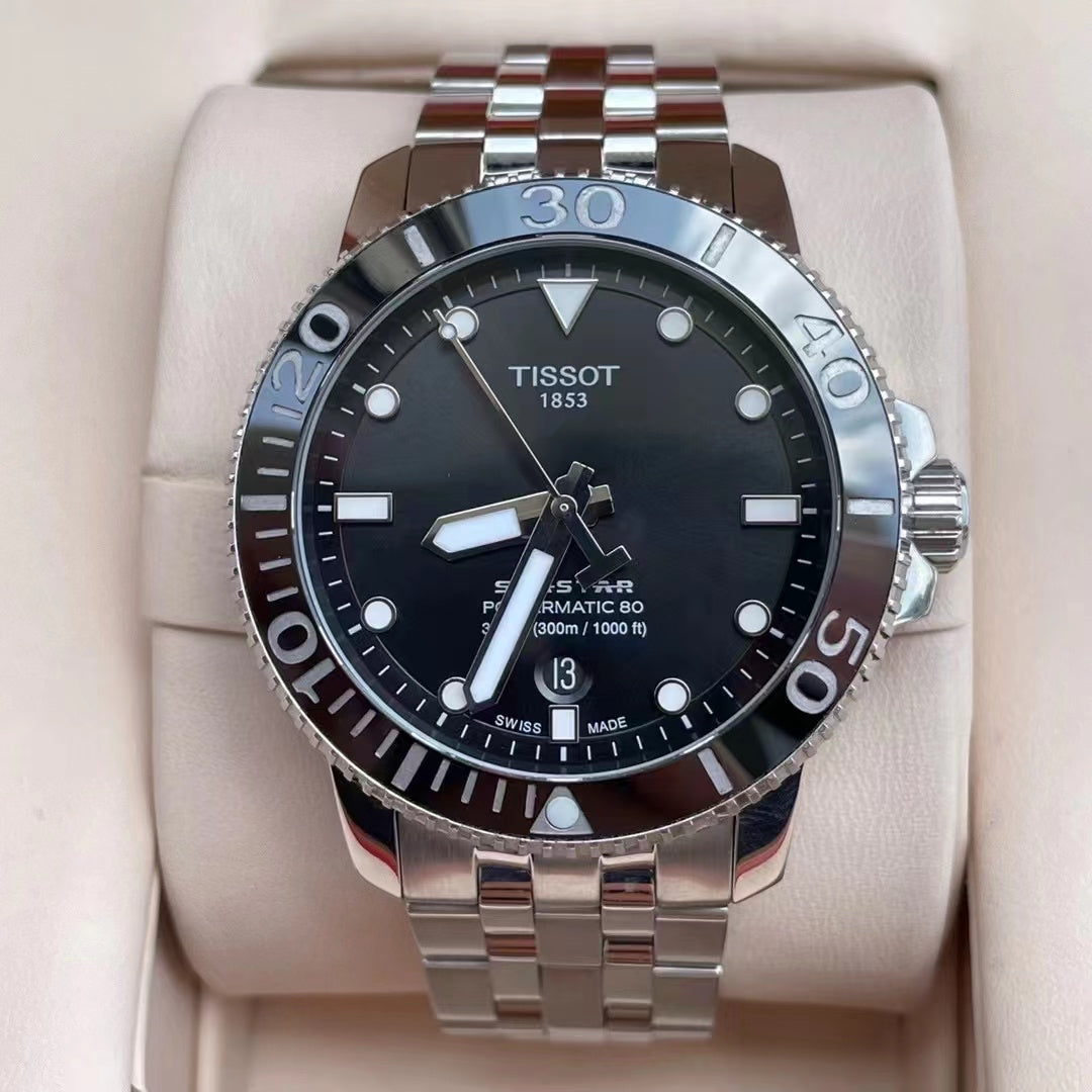 Tissot Exercise Black Automatic (self-winding) watch 43 millimeters T1204071105100