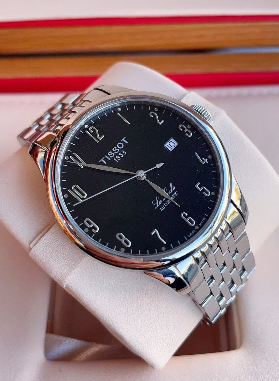 Tissot Classic Black Automatic (self-winding) watch 39.3 millimeters T41.1.483.52
