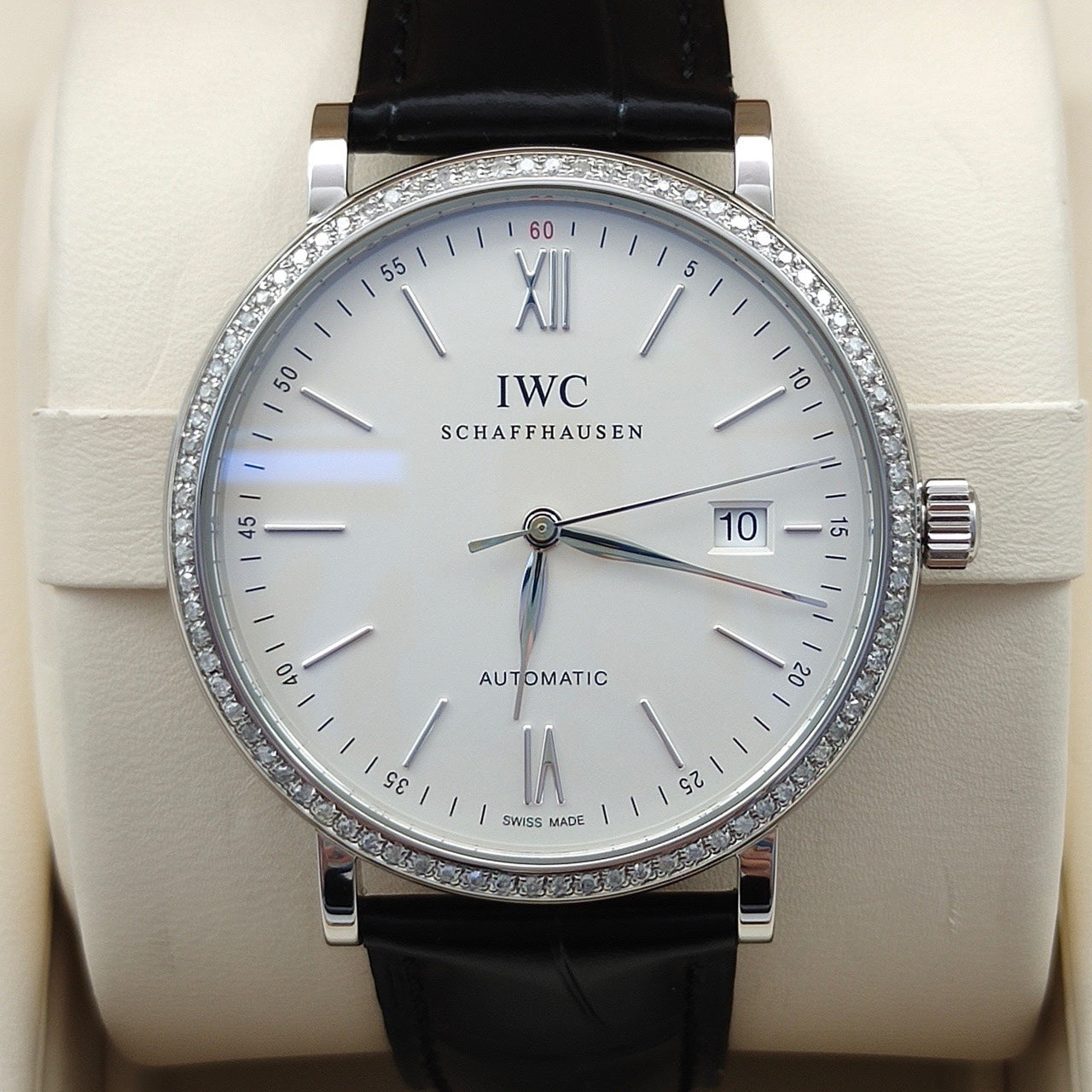 Longines White Automatic (self-winding) watch