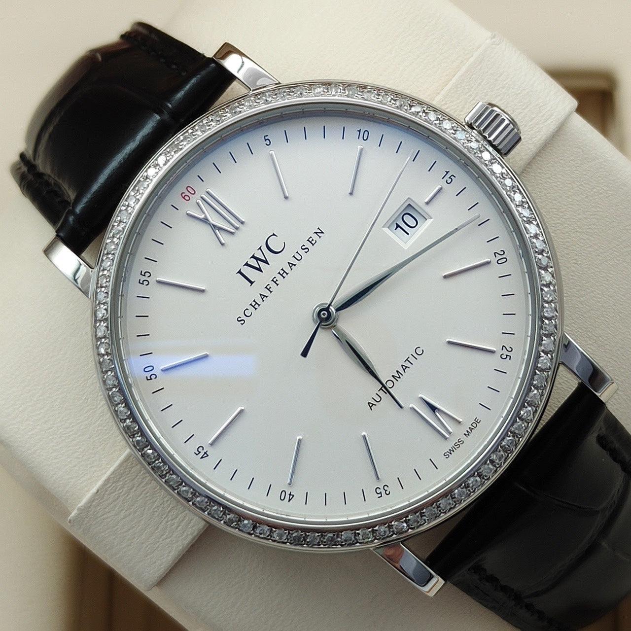 Longines White Automatic (self-winding) watch