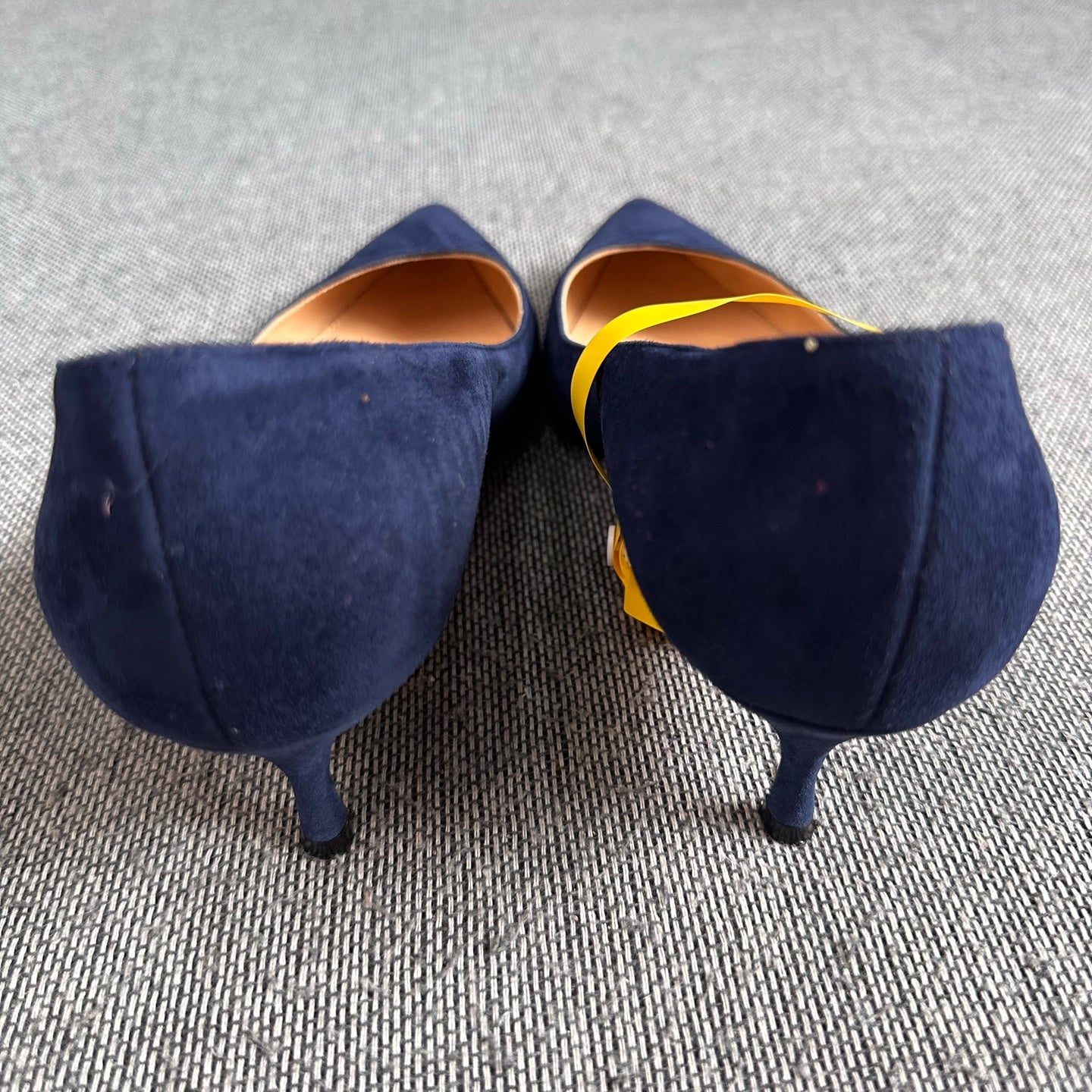 空白 Alcantara Blue High heels