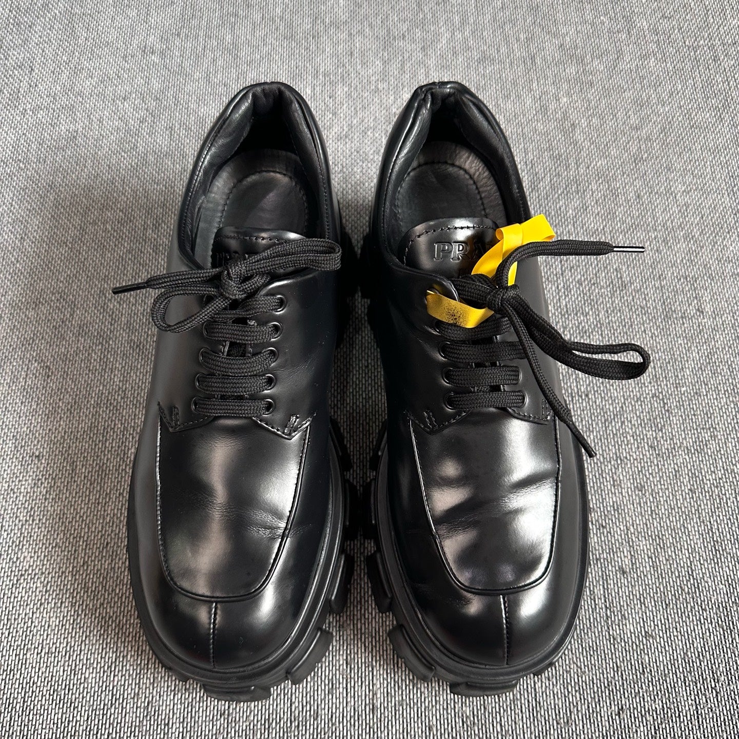 Prada Leather Black Platform shoes