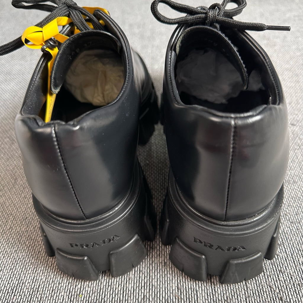 Prada Leather Black Platform shoes