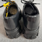 Prada Leather Black Platform shoes