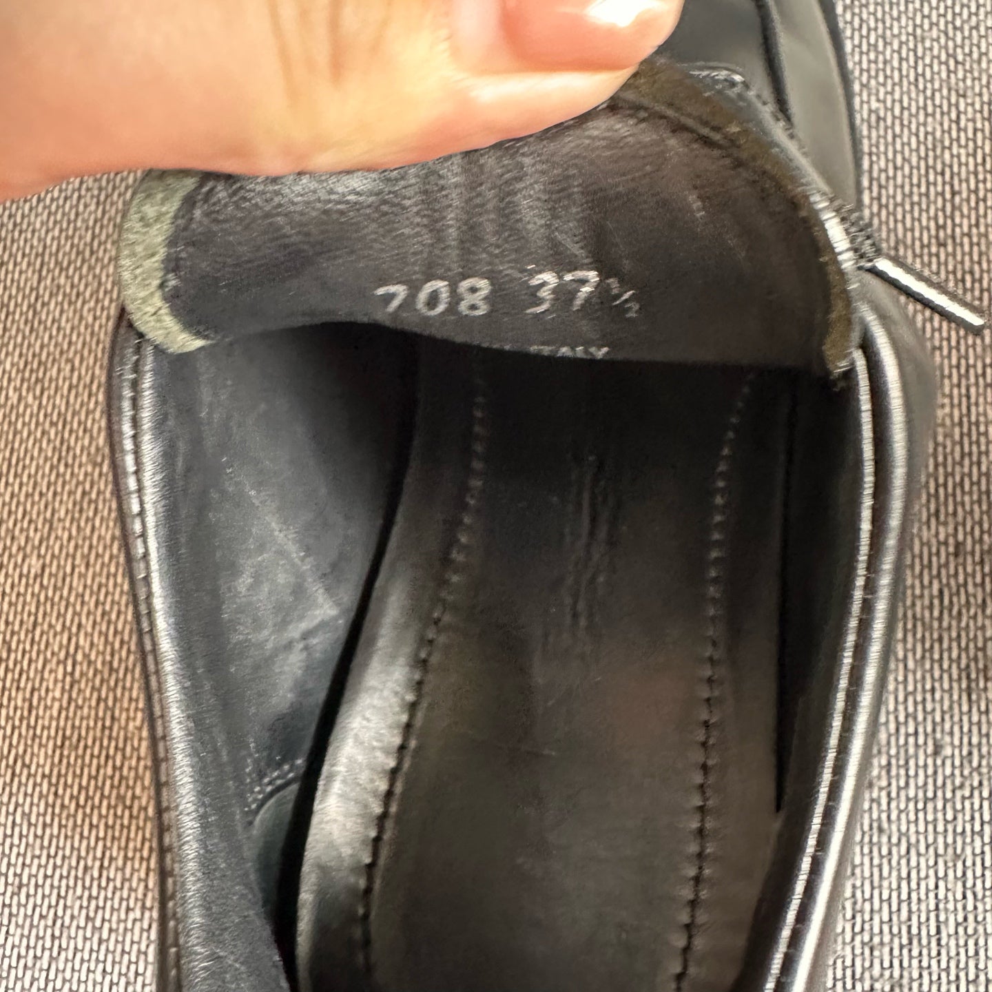 Prada Leather Black Platform shoes