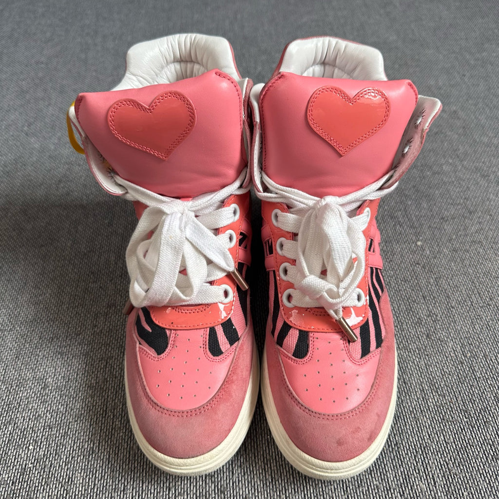 空白 Leather Pink Skate shoes