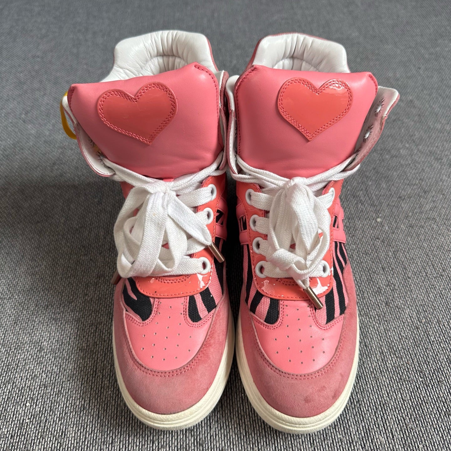 空白 Leather Pink Skate shoes