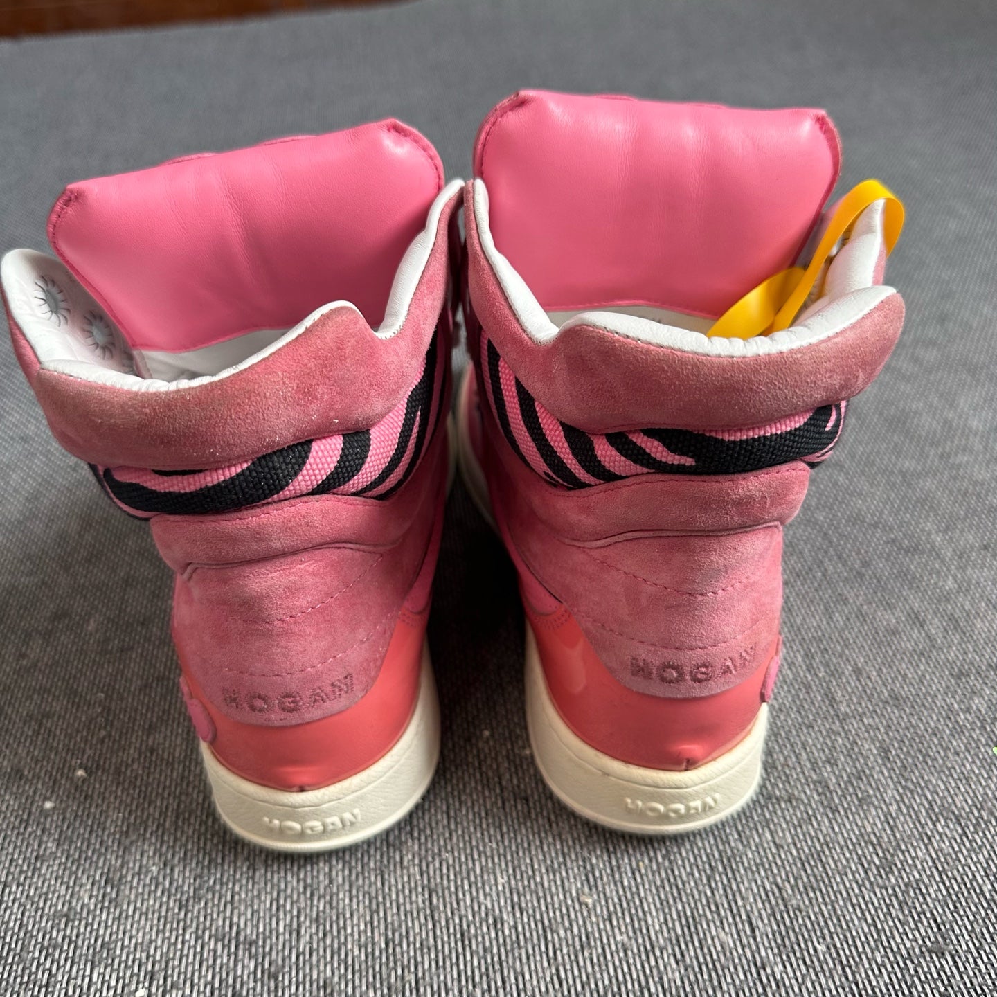 空白 Leather Pink Skate shoes
