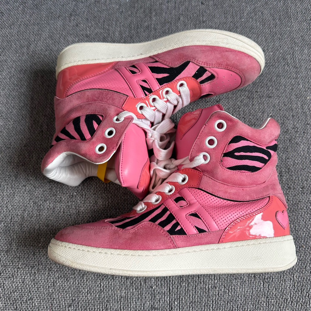 空白 Leather Pink Skate shoes