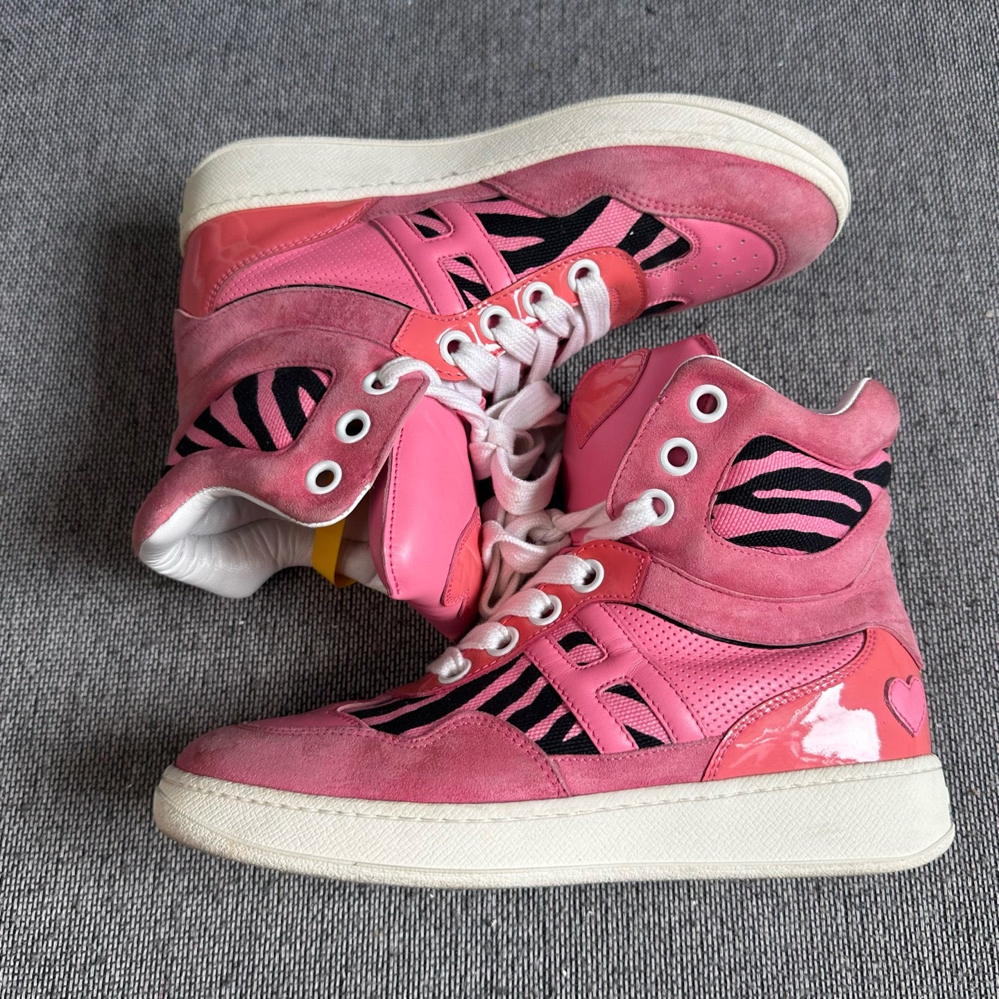 空白 Leather Pink Skate shoes