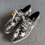 空白 Silver Platform shoes