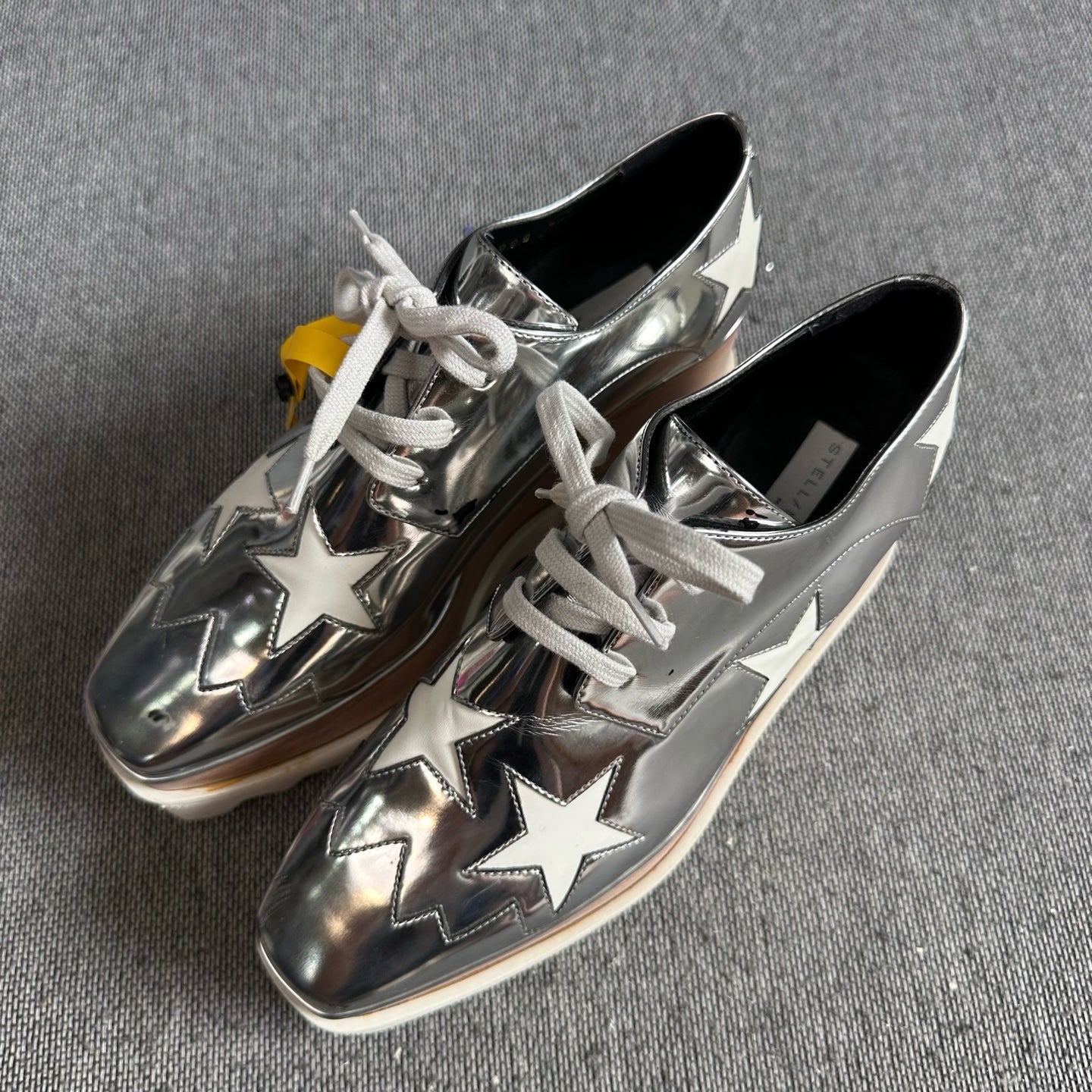 空白 Silver Platform shoes