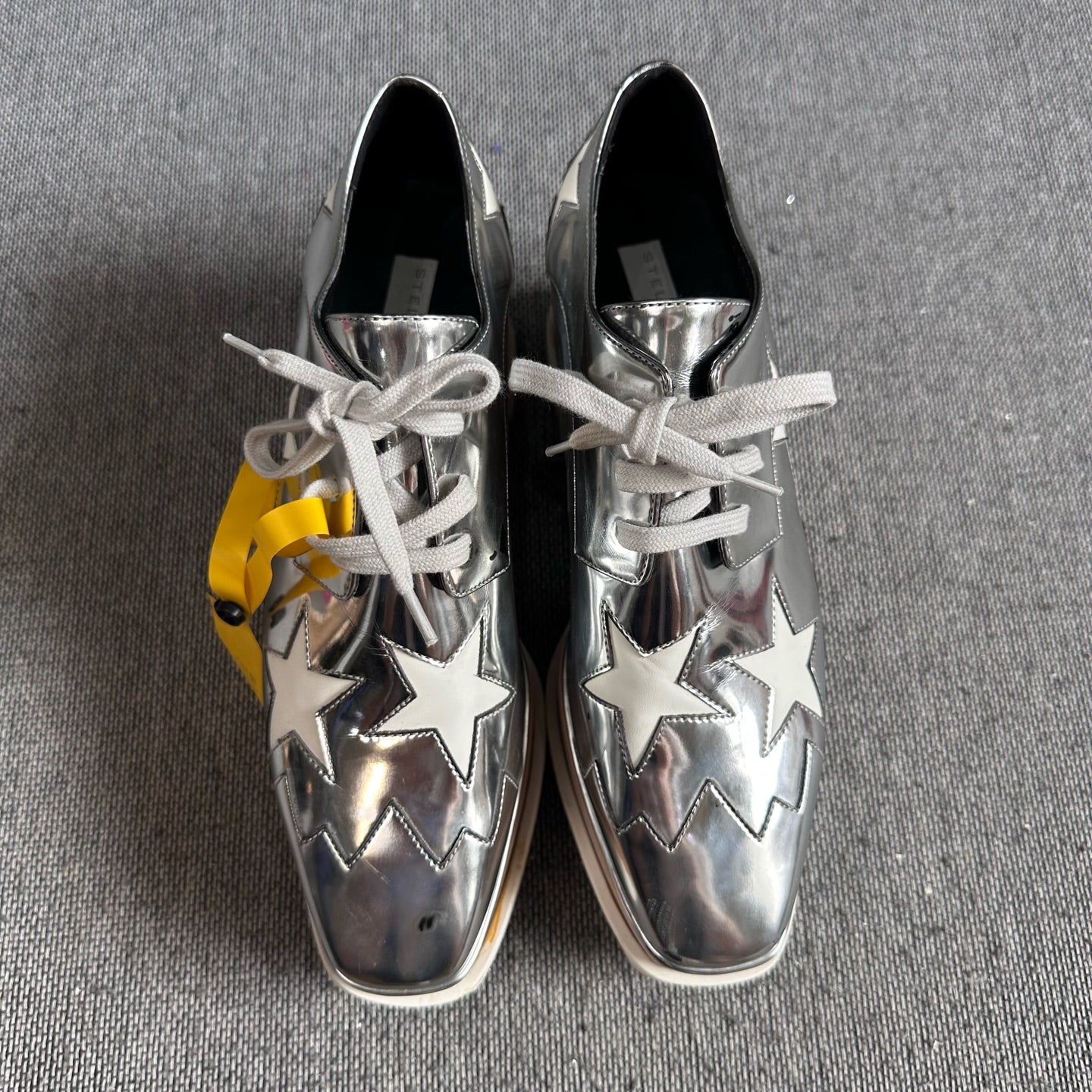 空白 Silver Platform shoes