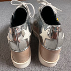 空白 Silver Platform shoes