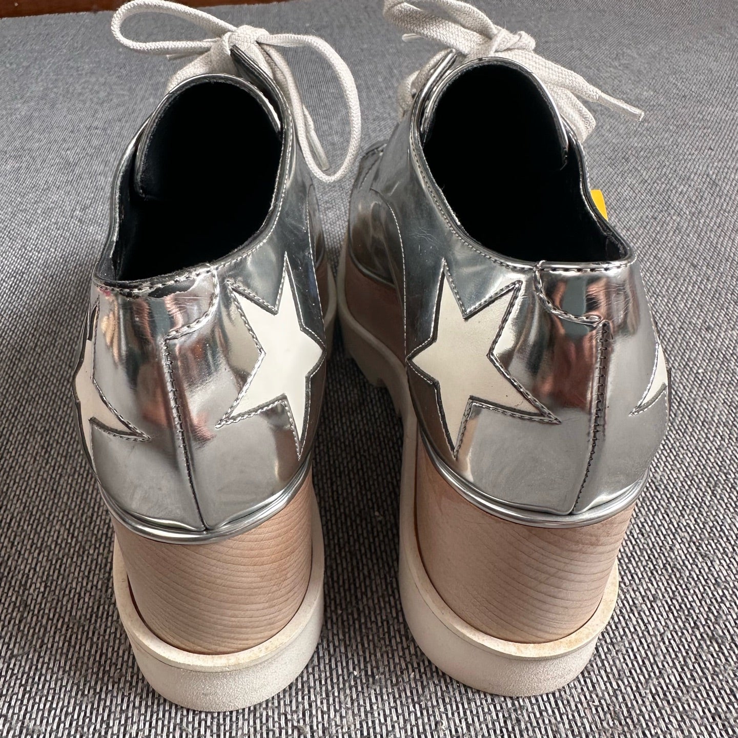 空白 Silver Platform shoes