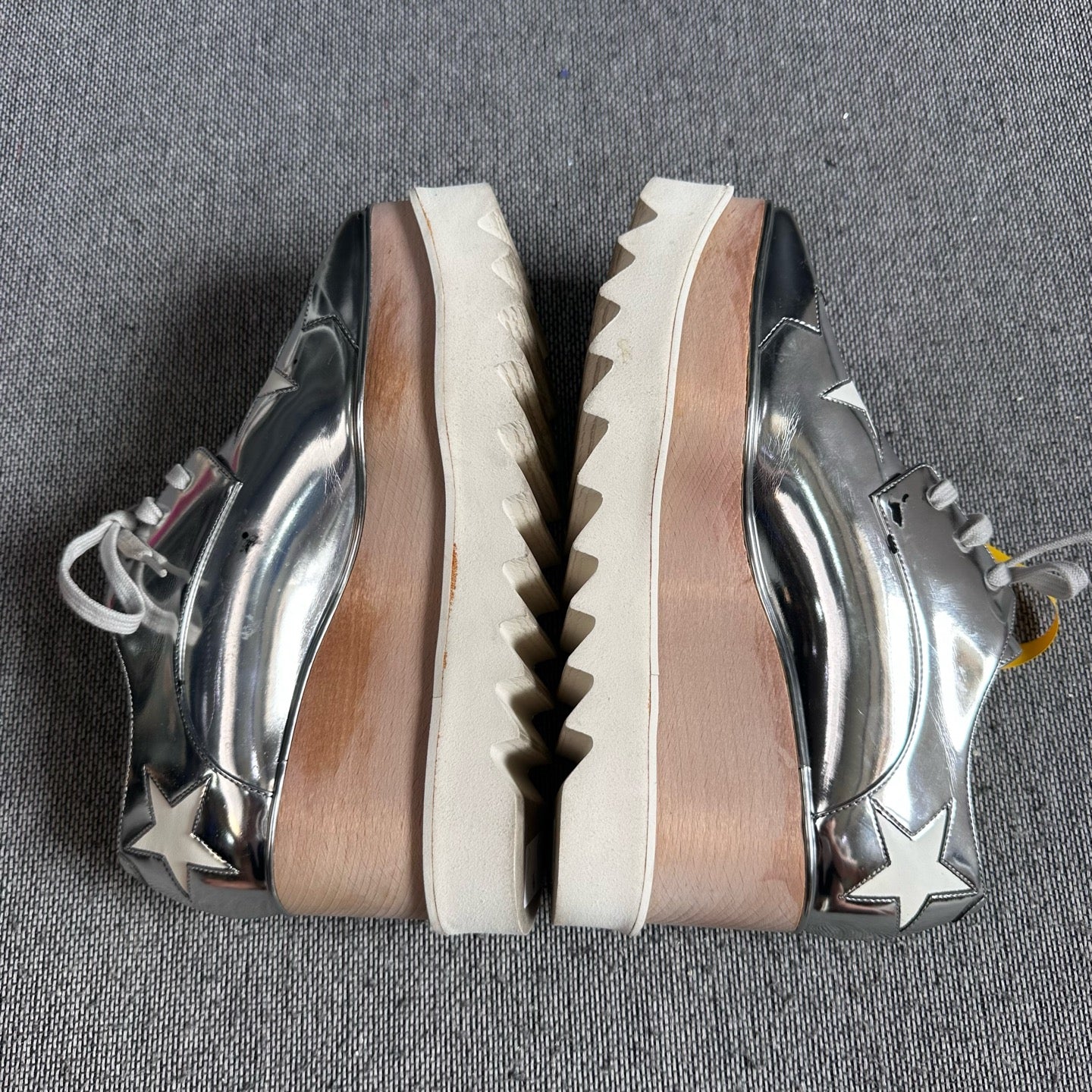 空白 Silver Platform shoes