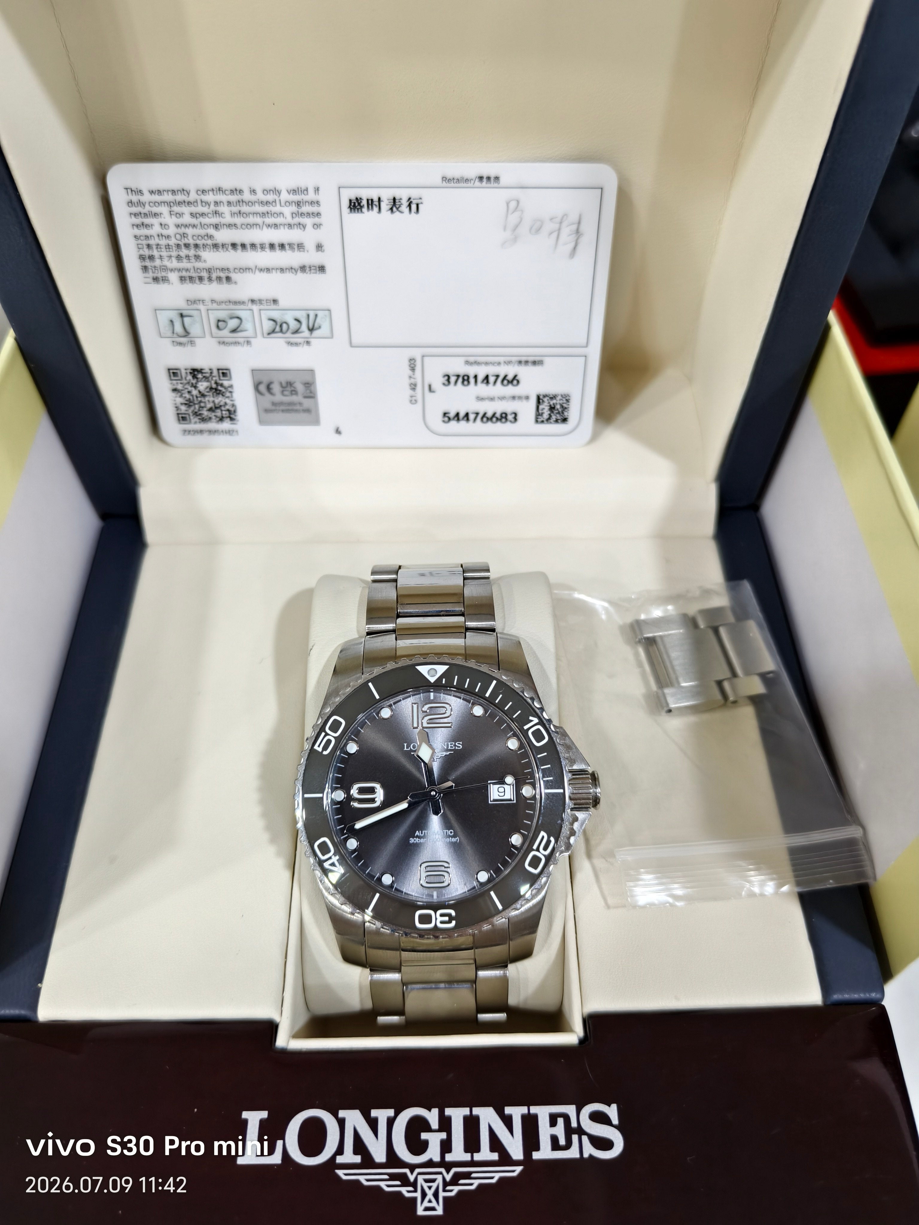 Longines Conquest Diving Series Mechanical watch 41.00mm L3.781.4.76.6