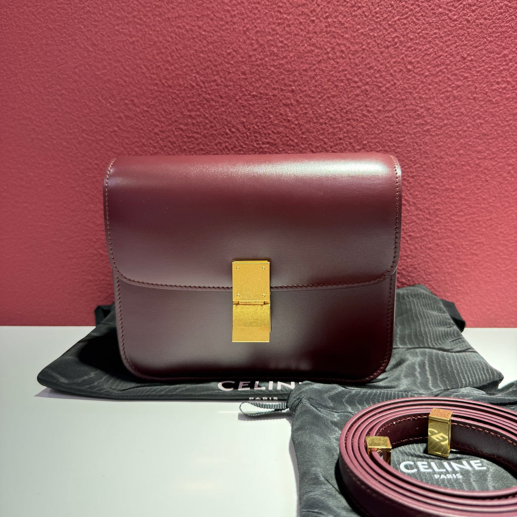 Celine Classic Box Red Crossbody 192523DLS.28BD