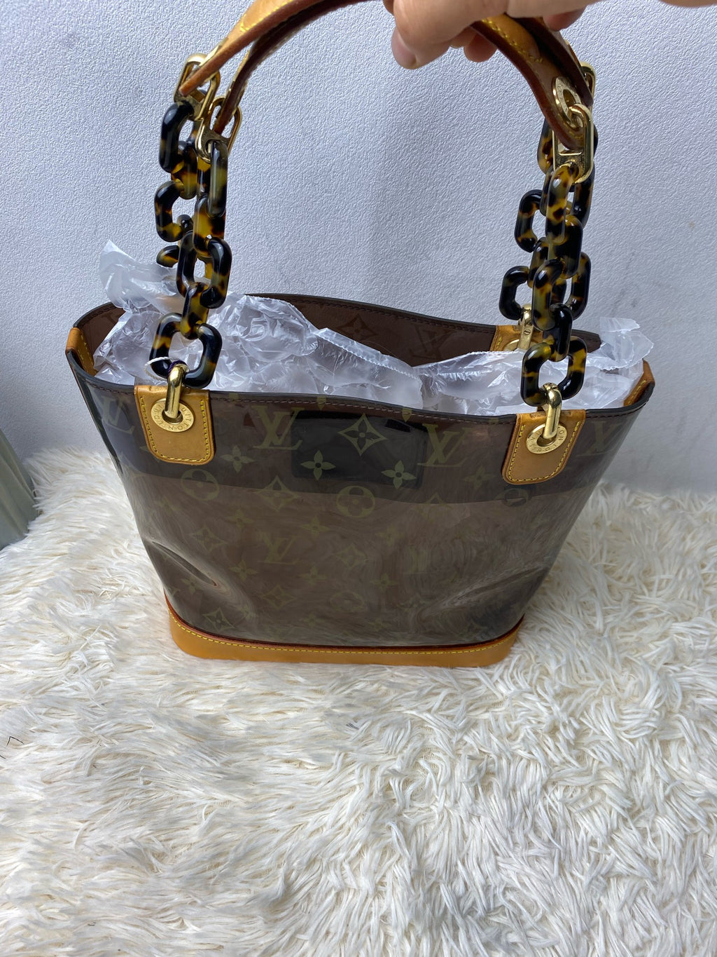 Louis Vuitton Polyvinyl chloride (PVC) Clear Bucket & Drawstring Bag