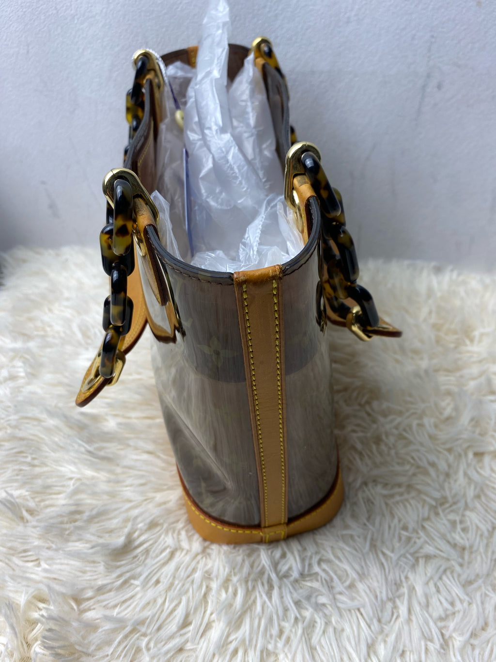 Louis Vuitton Polyvinyl chloride (PVC) Clear Bucket & Drawstring Bag