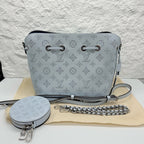 Louis Vuitton Bella Blue Bucket & Drawstring Bag 19 x 22 x 14 M21144