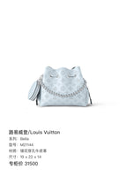 Louis Vuitton Bella Blue Bucket & Drawstring Bag 19 x 22 x 14 M21144
