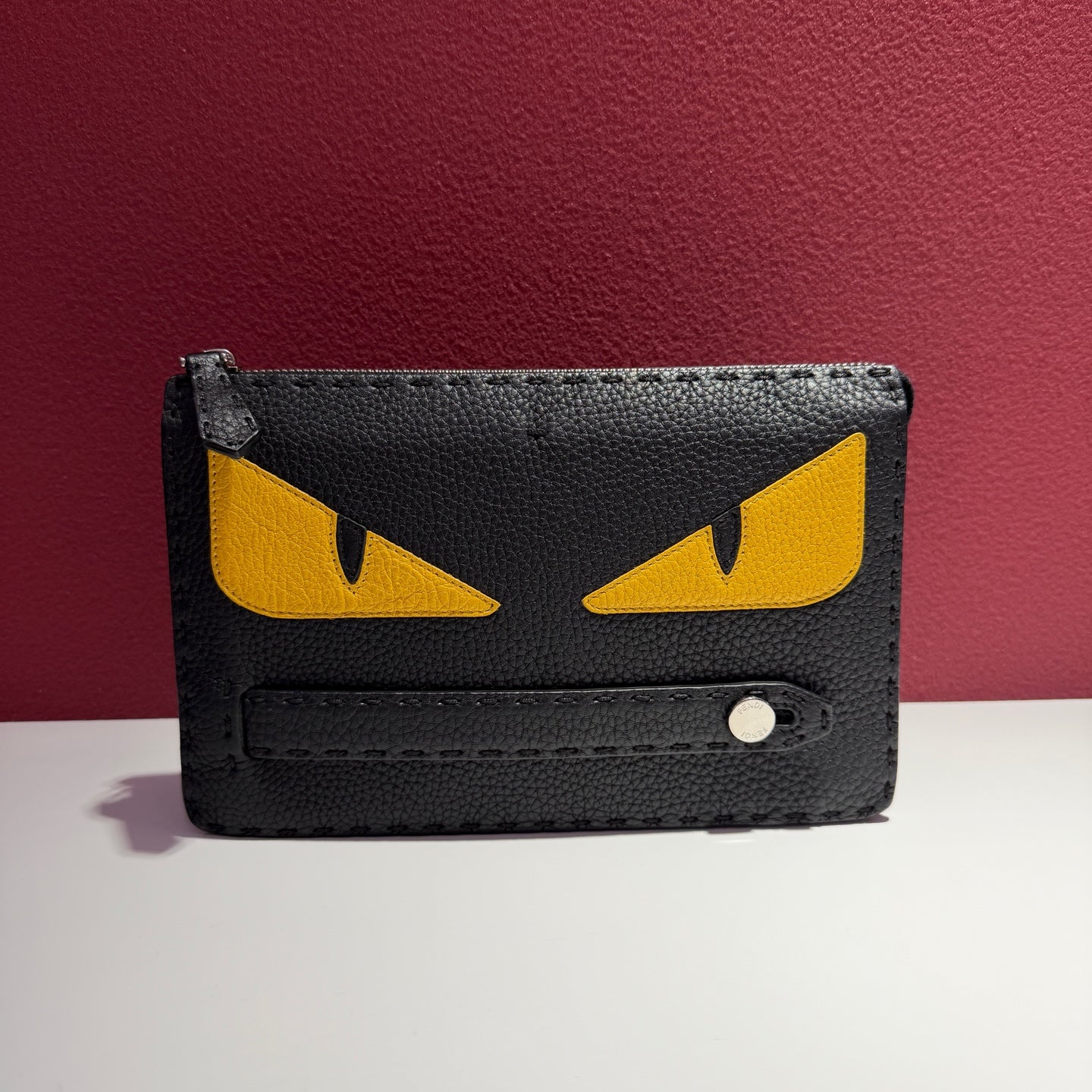 Fendi Black Clutch 23 Cm x 15 Cm x 3 Cm 7VA350X4KF0R2A