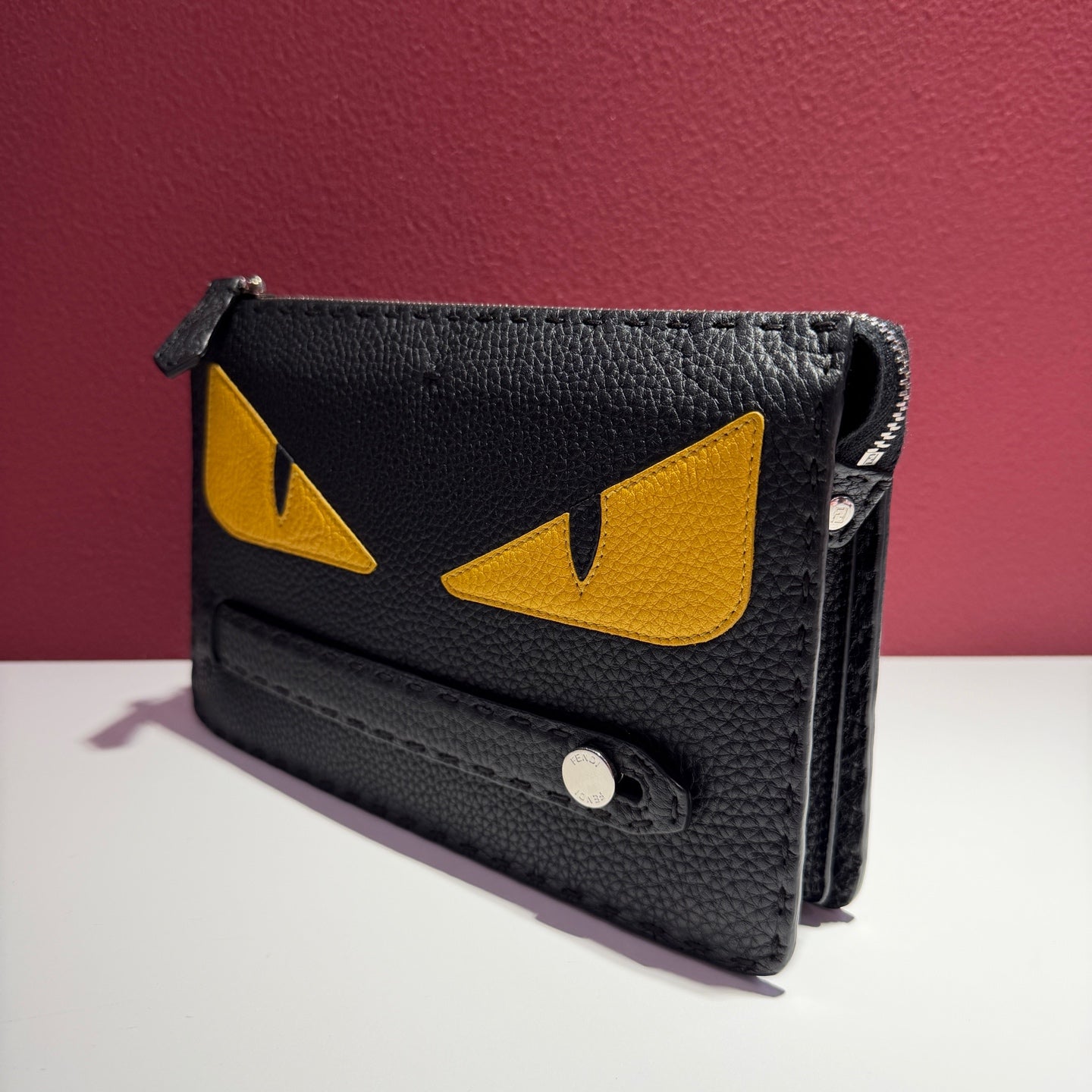 Fendi Black Clutch 23 Cm x 15 Cm x 3 Cm 7VA350X4KF0R2A