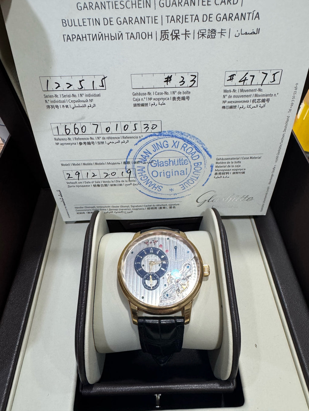 Glashutte Original Eccentricity Manual-wind watch 42 millimeters 1-66-07-01-05-30