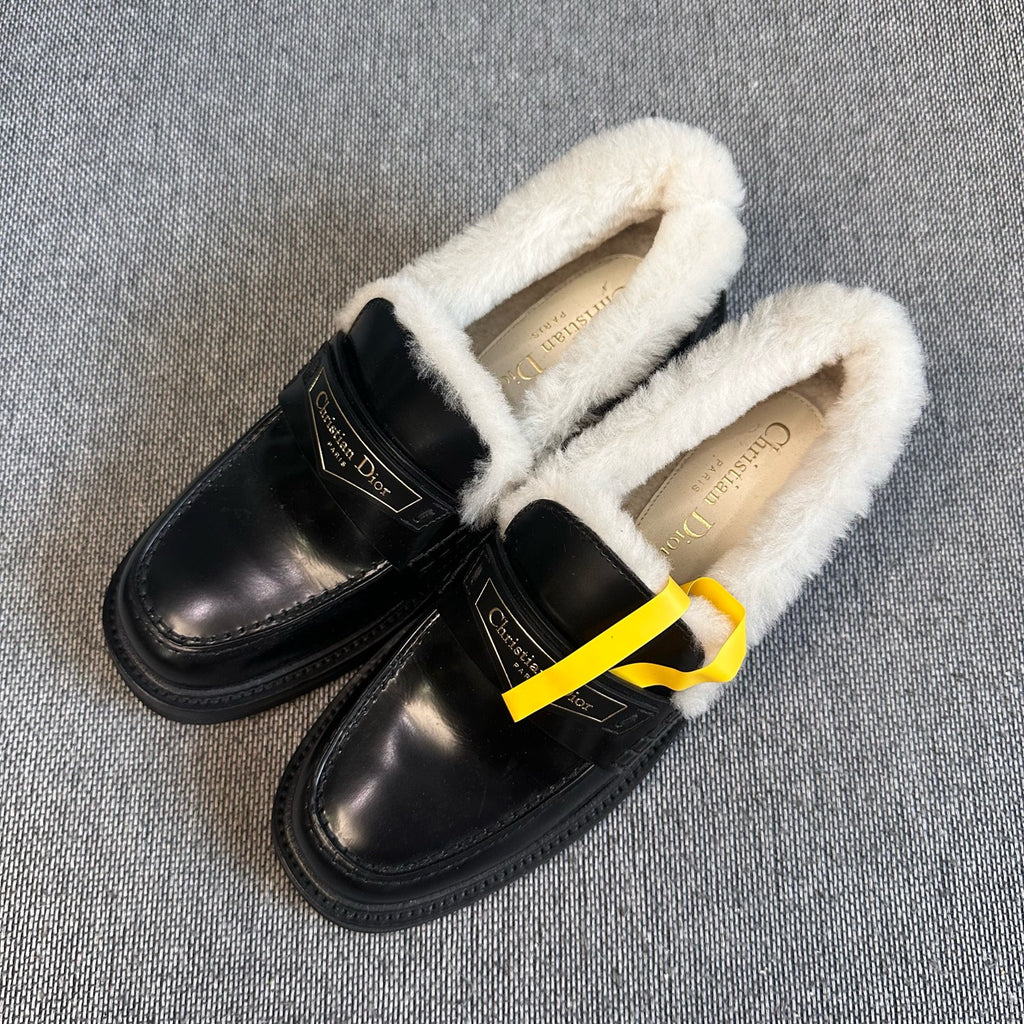 Dior Leather Black Loafers