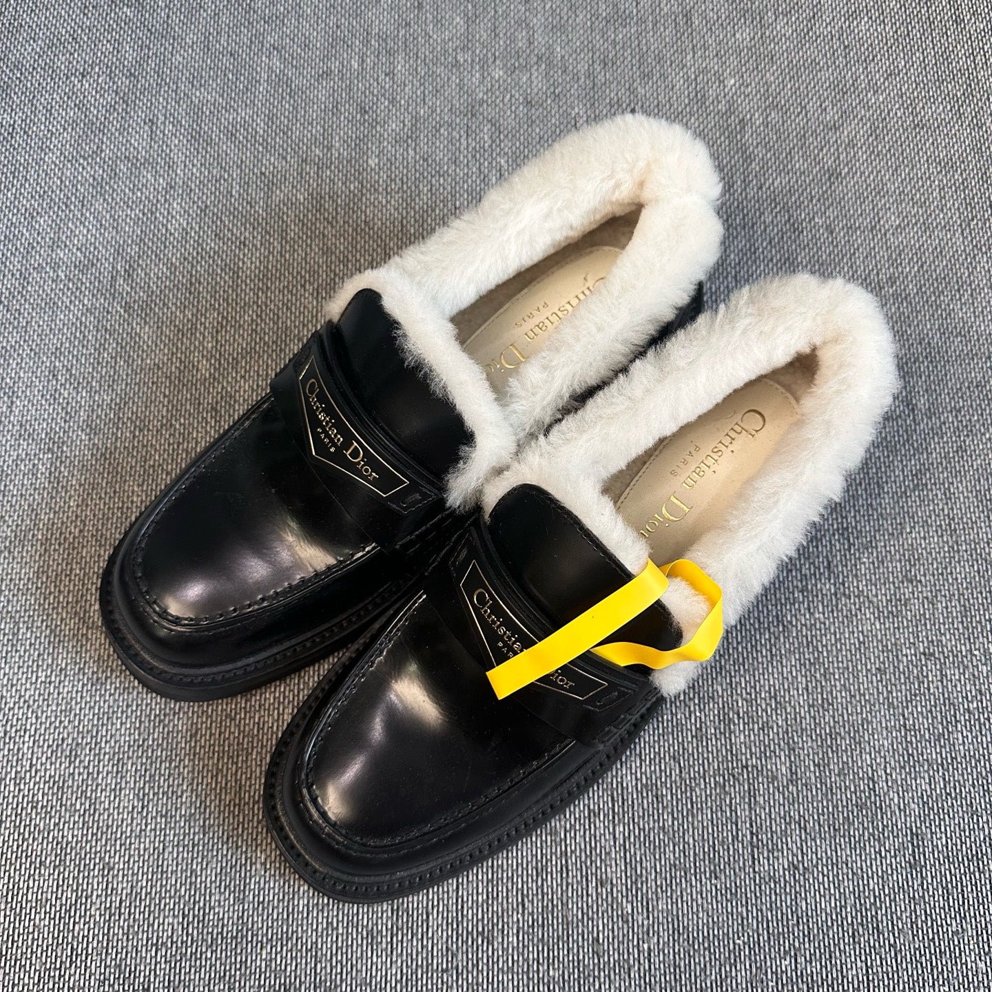Dior Leather Black Loafers