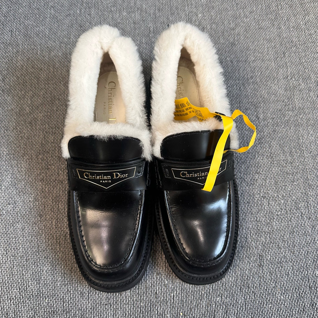 Dior Leather Black Loafers