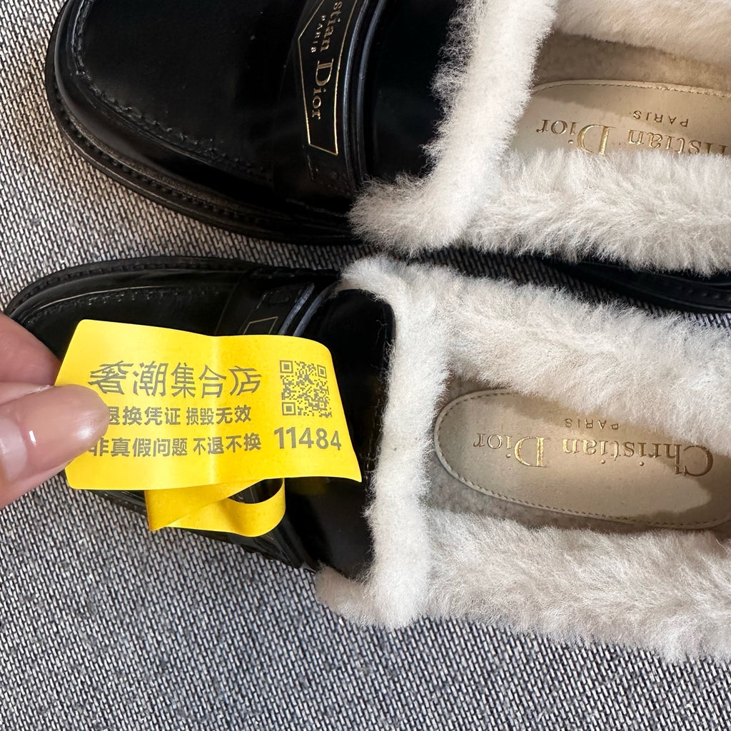 Dior Leather Black Loafers